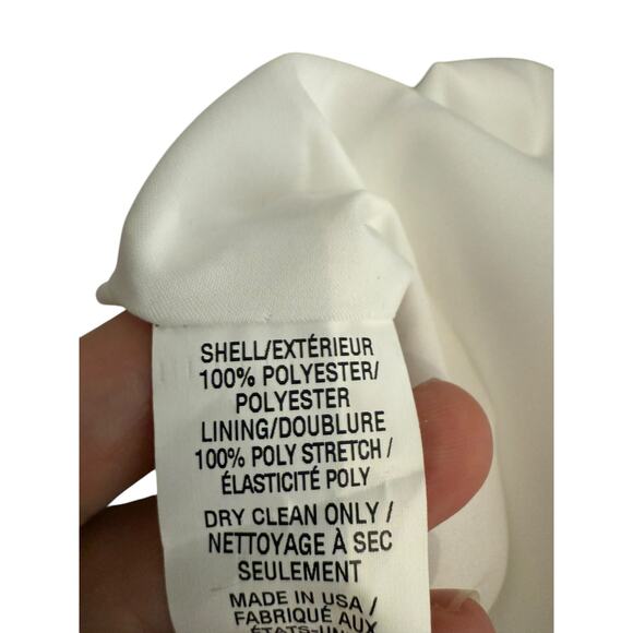 Shoshanna Ivory Gold Sleeveless Floral Lace Midi Cocktail Dress Size 10 - Picture 12 of 13